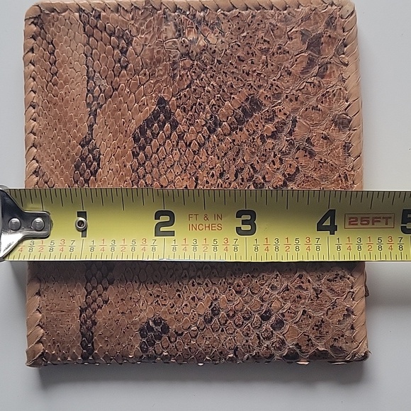 VINTAGE Brown Snakeskin Wallet Unisex - Picture 9 of 10